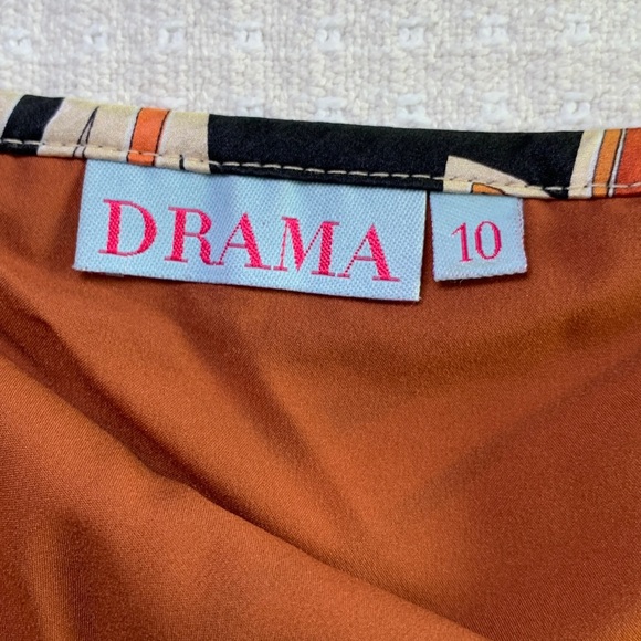 Drama retro floral print silk skirt size 10 - Picture 5 of 9